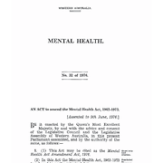Mental Health Act Amendment Act 1976